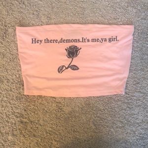 Pink “Demons” Tube Top